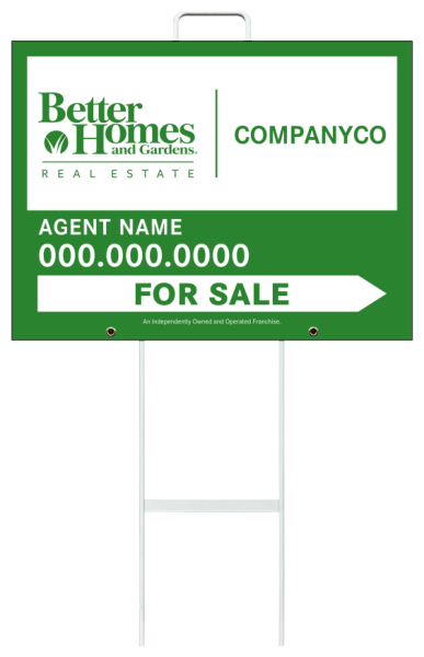 Grab And Go Agent For Sale Sign Panel Unit, 18"H X 24"W, 4mm Corrugated