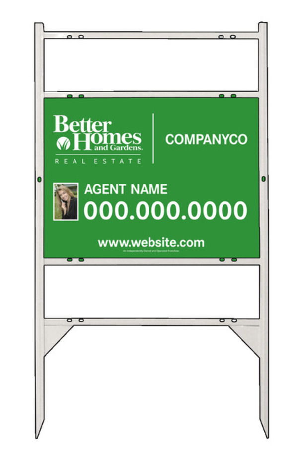 Angle Iron Frame With Two Rider Inserts And Photo Sign Panel Unit, 18"H X 24"W