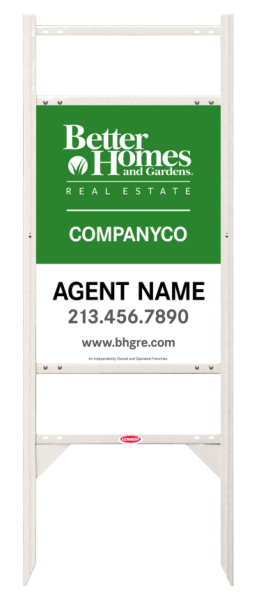 Angle Iron Frame W/ Two Rider Inserts And Agent Name Sign Panel Unit, 24"H X 18"W, Steel