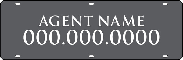 Distinctive Collection Agent Sign Rider, 24 GA Steel 6"H X 18"W