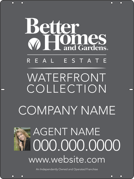Waterfront Collection Real Estate Photo Sign Panel, 24 GA Steel 24"H X 18"W