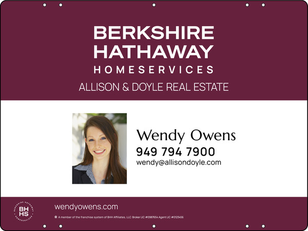 Agent Photo Sign Panel, 18"H X 24", Steel