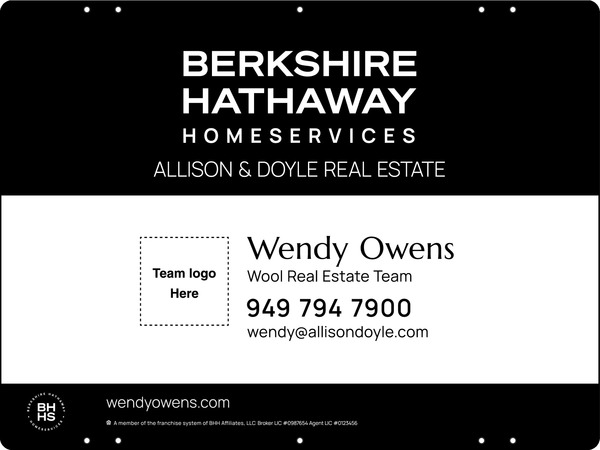 Team Logo Sign Panel, 18"H X 24", Steel