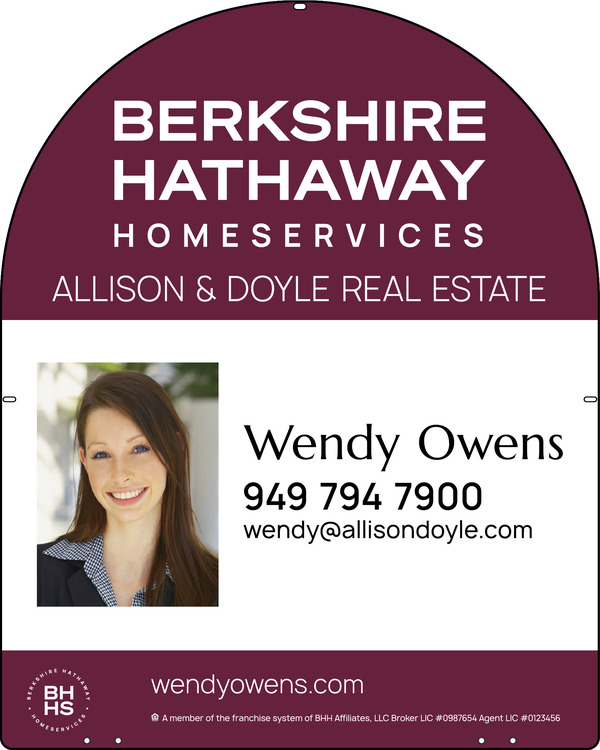 Arc Top Agent Photo Sign Panel, 30"H X 24", Steel