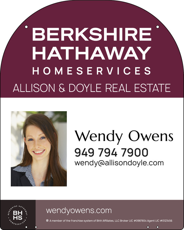 Reflective Hanging Yard Arm Dome Agent Photo Sign Panel, 30"H X 24"W, 3mm Aluminum Composite