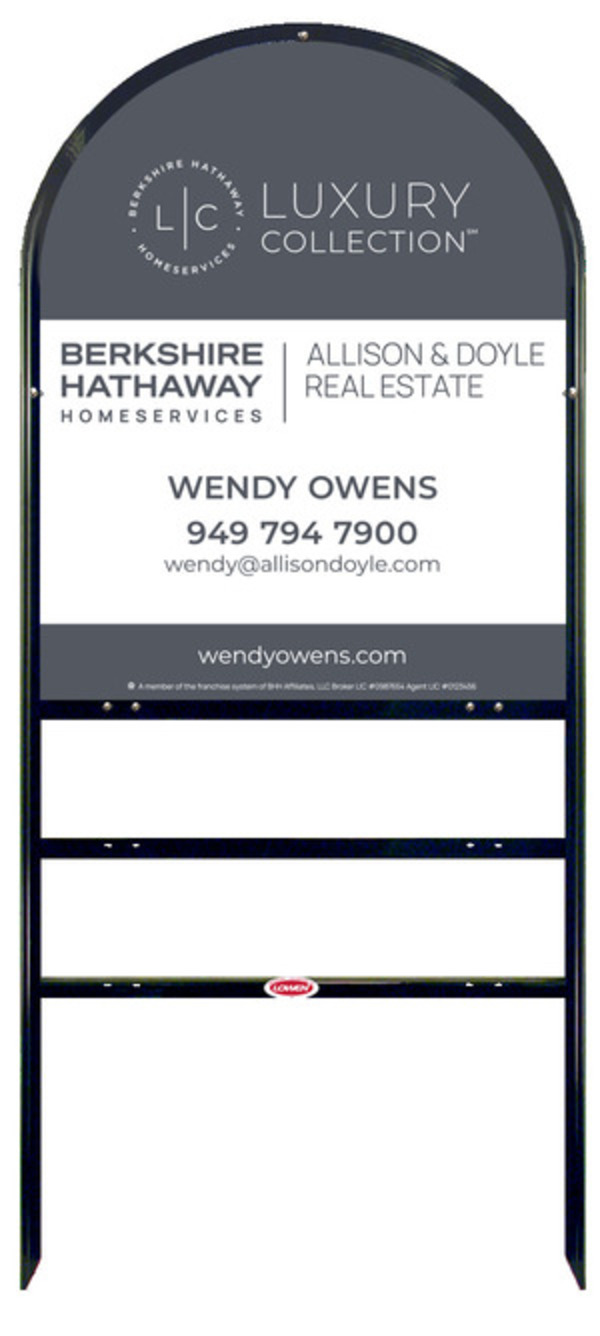 Arc Top Frame W/ 2 Rider Inserts And Agent Sign Panel Unit, 30"H X 24"W, Steel