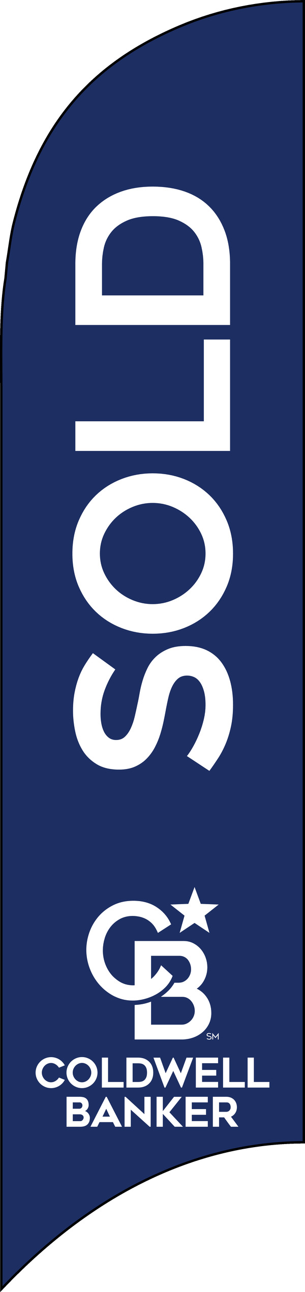 Coldwell Banker NRT Chicago Real Estate SOLD FEATHER FLAG ONLY, 10-foot