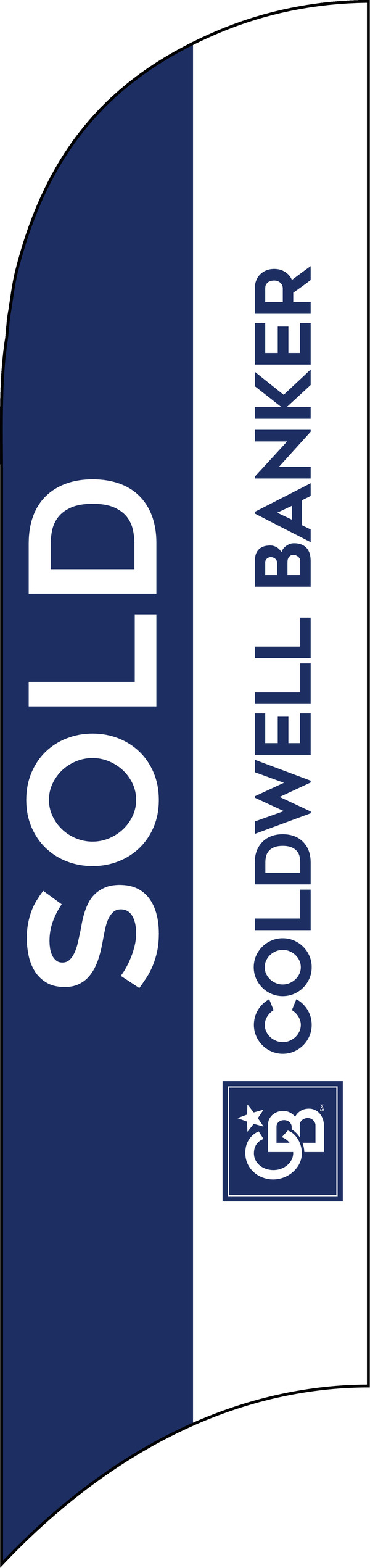 Coldwell Banker NRT Chicago Real Estate SOLD FEATHER FLAG ONLY, 10-foot