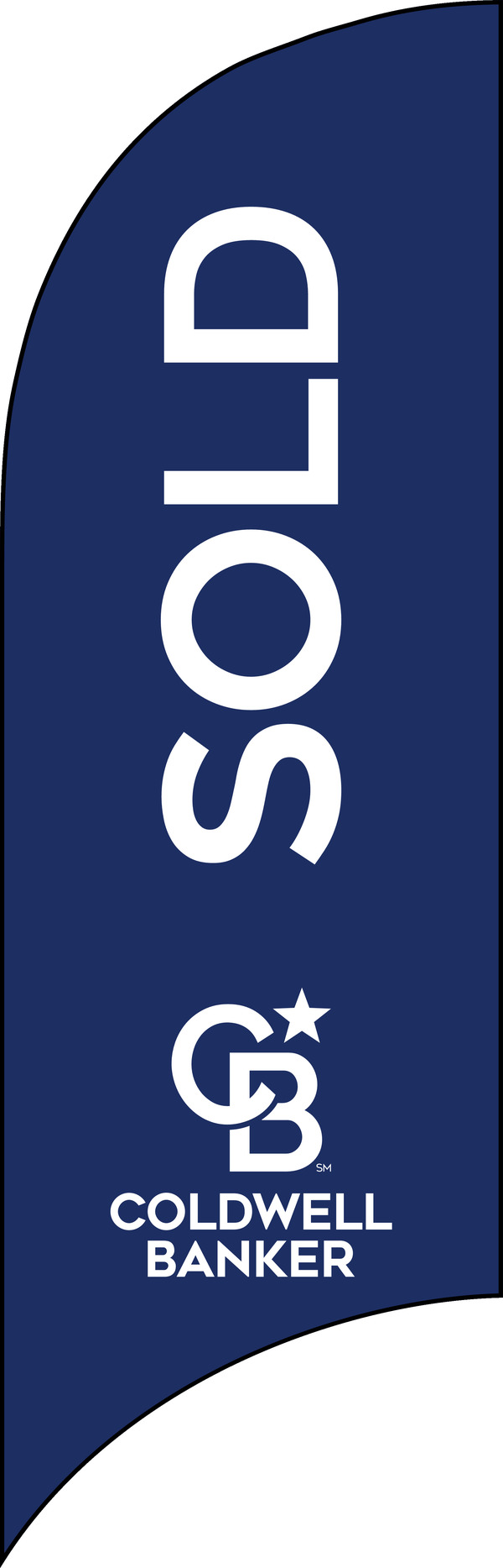 Coldwell Banker NRT Chicago Real Estate SOLD FEATHER FLAG ONLY, 7-foot