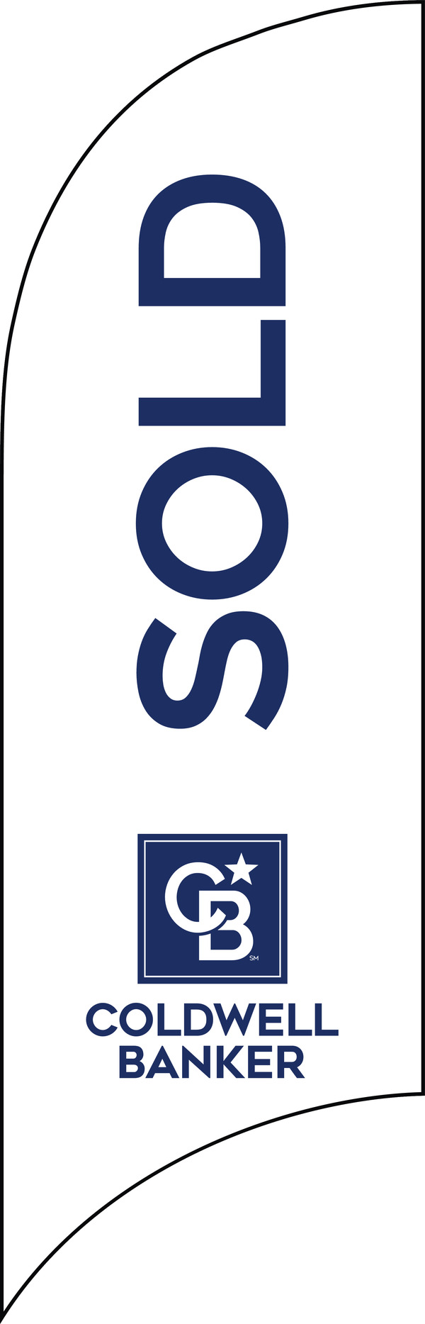 Coldwell Banker NRT Chicago Real Estate SOLD FEATHER FLAG ONLY, 7-foot