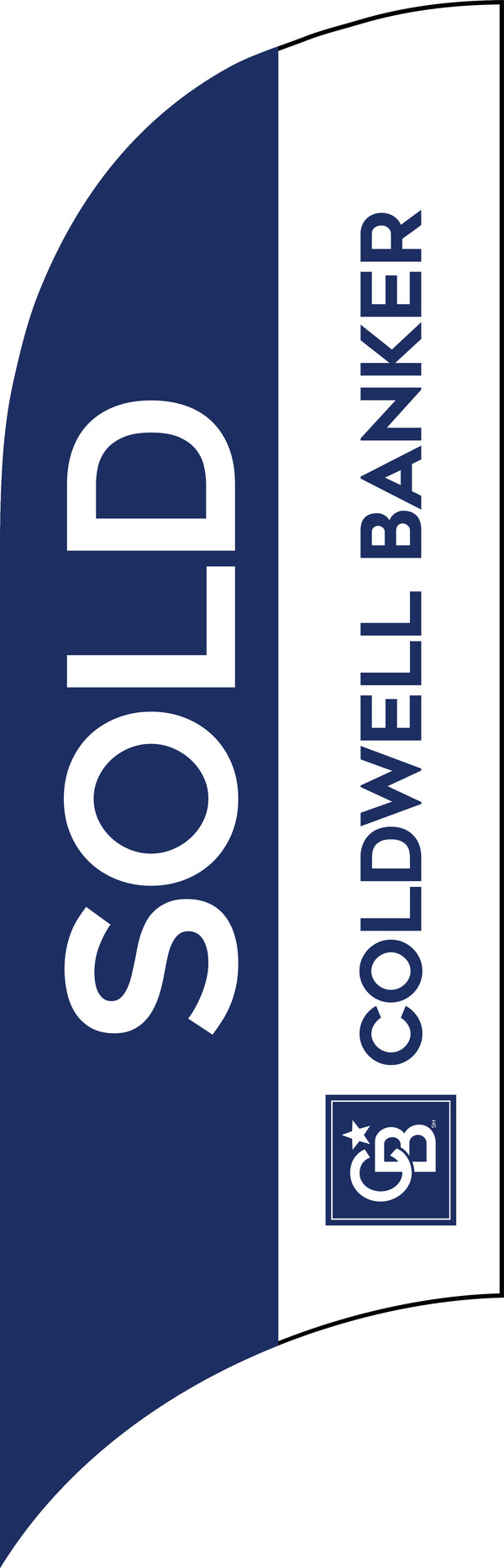 Coldwell Banker NRT Chicago Real Estate SOLD FEATHER FLAG ONLY, 7-foot