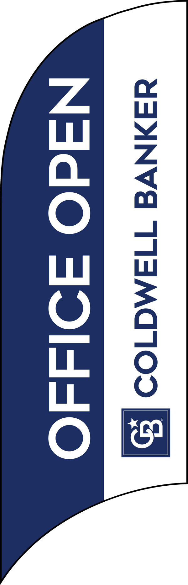 Coldwell Banker NRT Chicago Real Estate OFFICE OPEN FEATHER FLAG ONLY, 7-foot