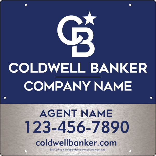 Agent Hanging Sign Panel, 24"H X 24"W, 3mm Brushed Aluminum Composite