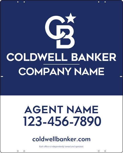 Agent Sign Panel, 30"H X 24"W, 3mm Aluminum Composite