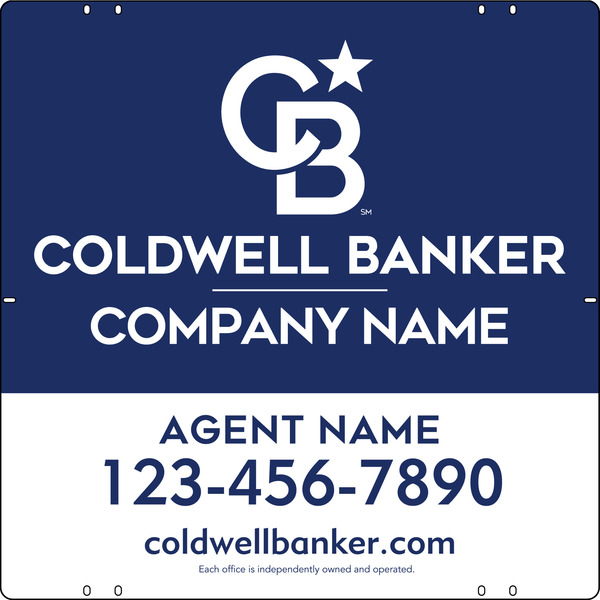 Agent Sign Panel, 24"H X 24"W, Poly