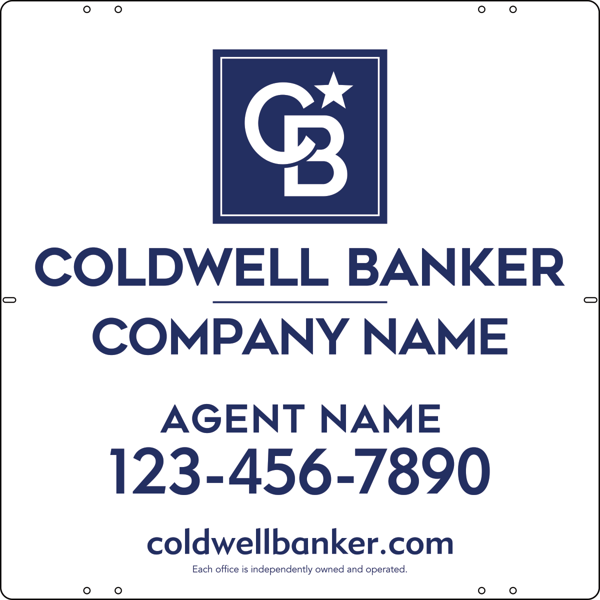 Agent Sign Panel, 24"H X 24"W, 3mm Aluminum Composite