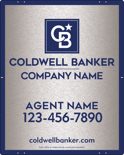 Agent Sign Panel, 30"H X 24"W, 3mm Brushed Aluminum Composite