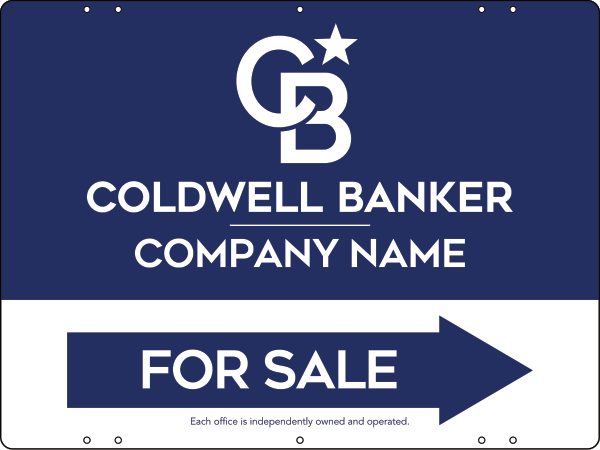 Directional Office For Sale Sign Panel, 18"H X 24"W, Steel