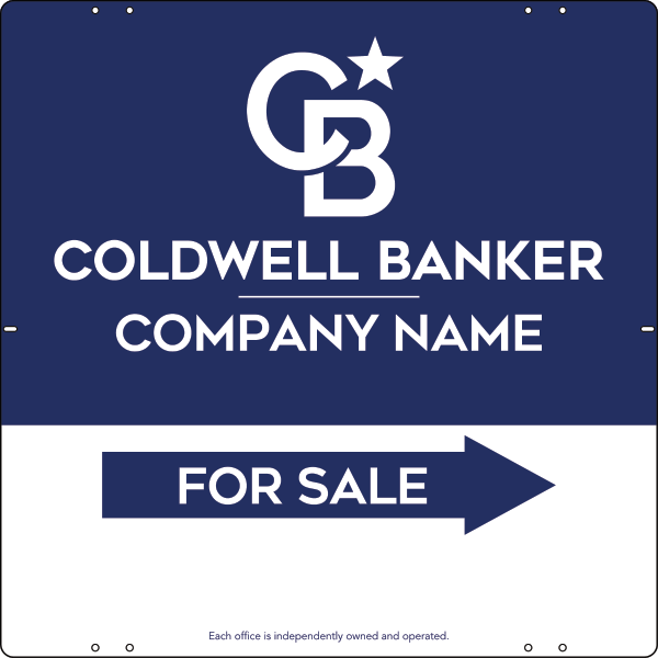 Directional Office For Sale Sign Panel, 24"H X 24"W, Steel
