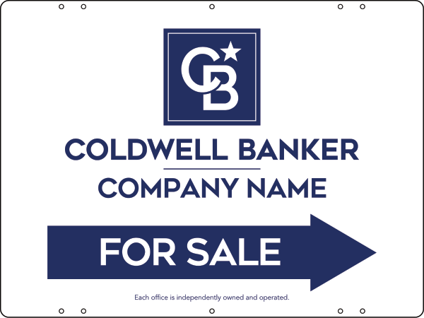 Directional Office For Sale Sign Panel, 18"H X 24"W, Steel