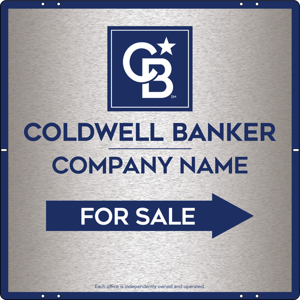 Office For Sale Sign Panel, 24"H X 24"W, 3mm Brushed Aluminum Composite