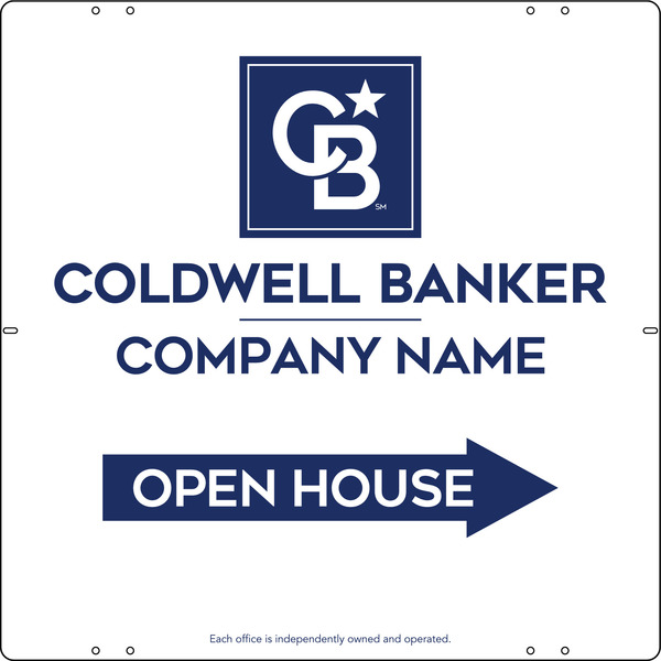 Directional Office Open House Sign Panel, 24"H X 24"W, Steel