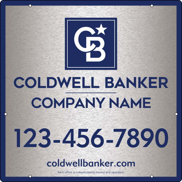 Office Hanging Sign Panel, 24"H X 24"W, 3mm Brushed Aluminum Composite