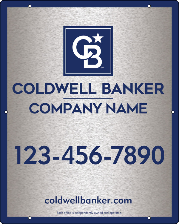 Office Hanging Sign Panel, 30"H X 24"W, 3mm Brushed Aluminum Composite