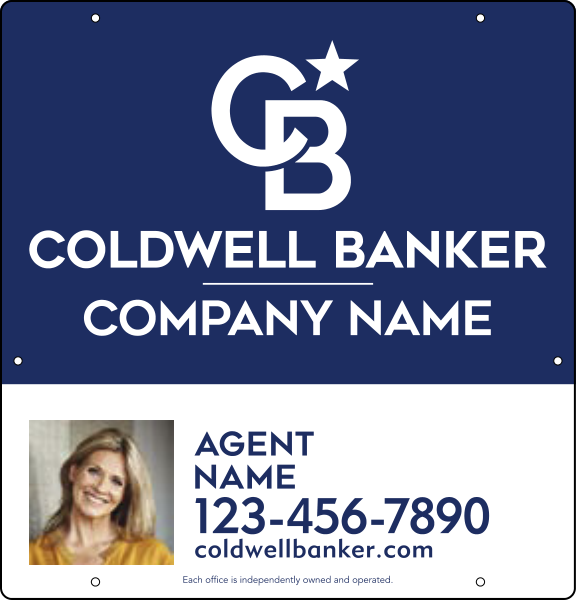 Agent Photo Hanging Sign Panel, 25"H X 24"W, 3mm Aluminum Composite