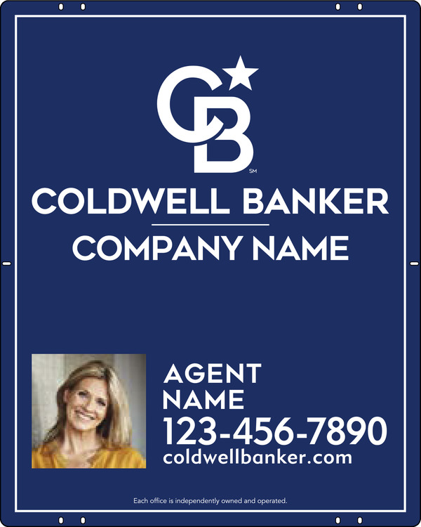 Agent Photo Sign Panel, 30"H X 24"W, Poly