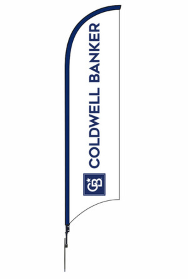 Coldwell Banker NRT Chicago Real Estate FEATHER FLAG AND POLE, 12-foot