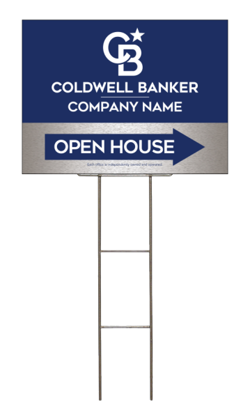 Wire H-Stake And Office Open House Sign Panel Unit, 18"H X 24"W, 4mm Corrugated