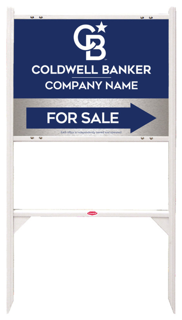 Angle Iron Frame And Office For Sale Sign Panel Unit, 18"H X 24"W, Brushed Aluminum Composite