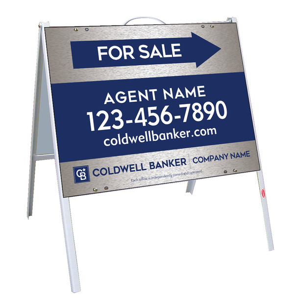 A-Frame And Agent For Sale Sign Panel Unit, 18"H X 24"W, .050 Poly