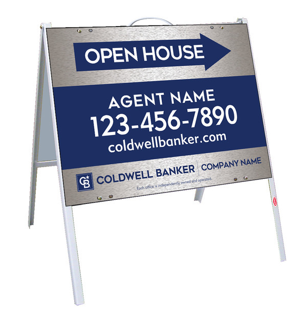 A-Frame And Agent Open House Sign Panel Unit, 18"H X 24"W, .050 Poly