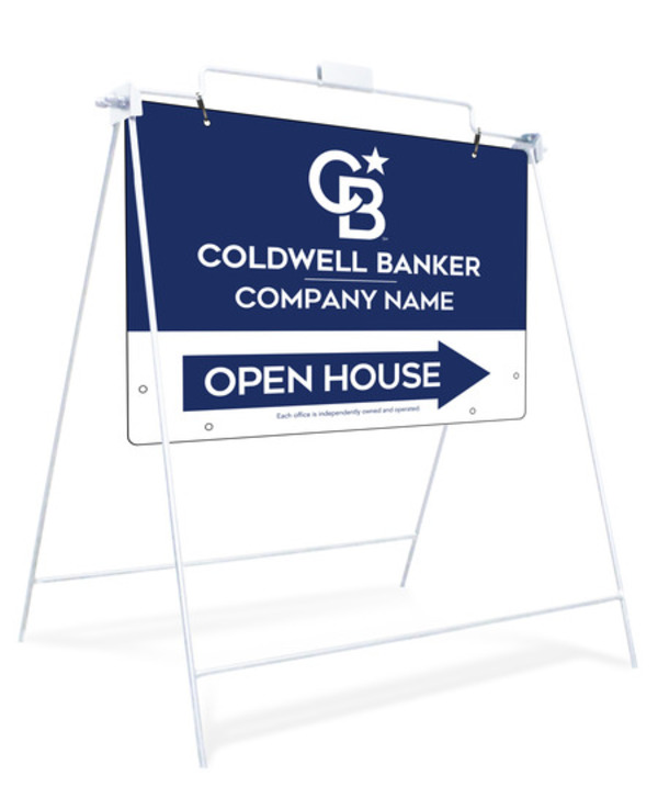 Swinging A-Frame And Office Open House Sign Panel Unit, 18"H X 24"W, Steel