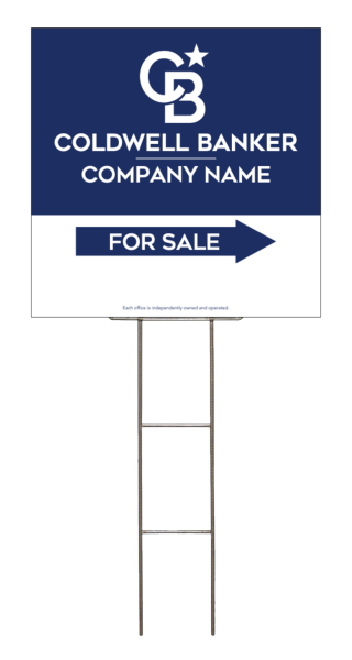 Wire H-Stake And Office For Sale Sign Panel Unit, 24"H X 24"W, 4mm Corrugated