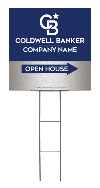 Wire H-Stake And Office Open House Sign Panel Unit, 24"H X 24"W, 4mm Corrugated