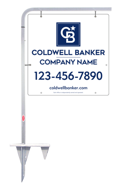Tubular Stake And Reflective Office Sign Panel Unit, 24"H X 24"W, 3mm Aluminum Composite