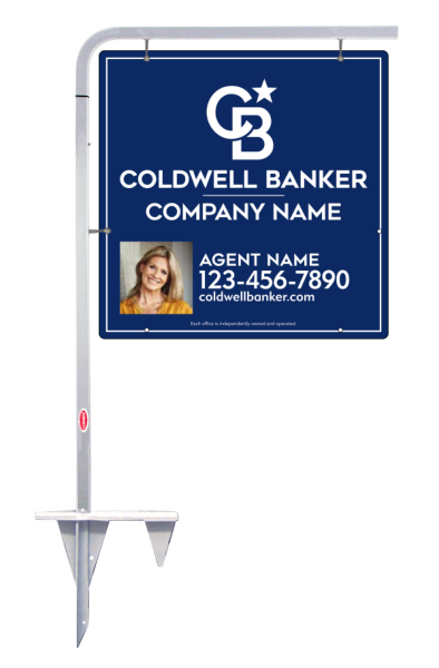 Tubular Stake And Agent Photo Sign Panel Unit, 24"H X 24"W, 3mm Aluminum Composite