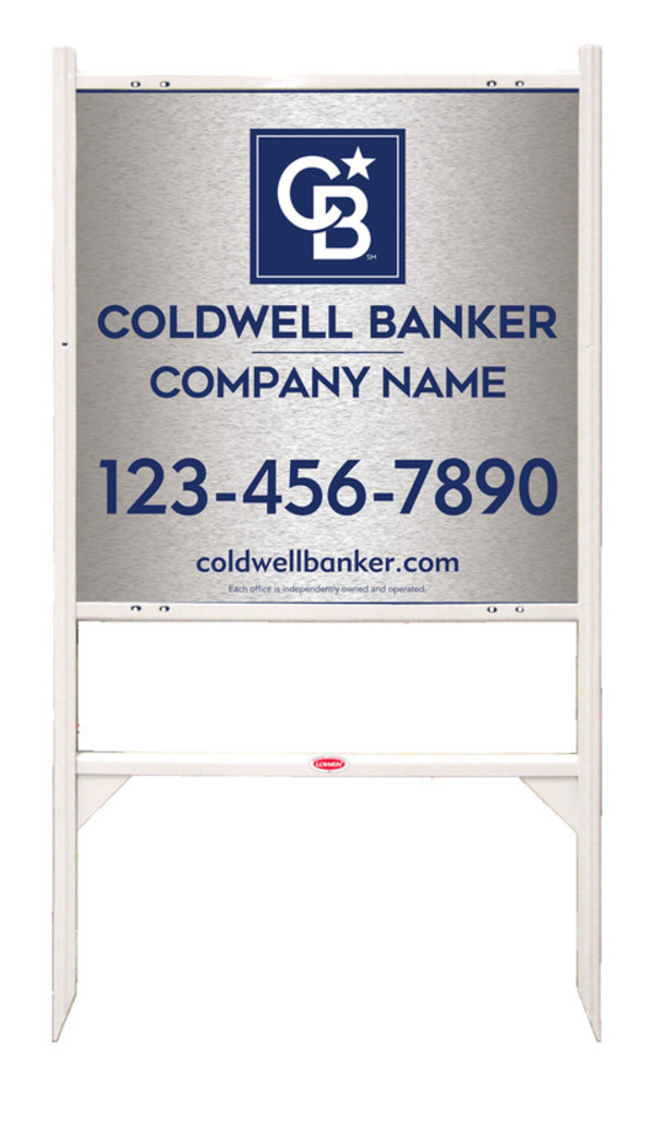 Angle Iron Frame And Office Sign Panel Unit, 24"H X 24"W, Brushed Aluminum Composite
