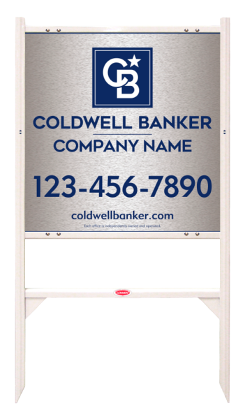 Angle Iron Frame And Office Sign Panel Unit, 24"H X 24"W, Brushed Aluminum Composite