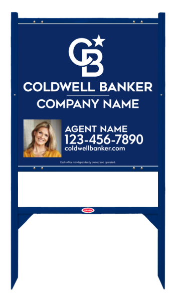 Angle Iron Frame And Agent Photo Sign Panel Unit, 24"H X 24"W, 3mm Aluminum Composite