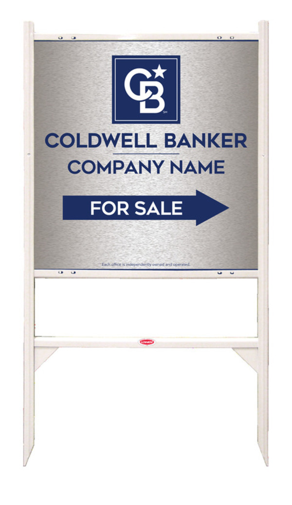 Angle Iron Frame And Office For Sale Sign Panel Unit, 24"H X 24"W, Brushed Aluminum Composite