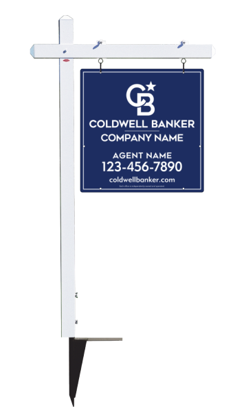 Sign Post And Agent Sign Panel Unit, 24"H X 24"W, 3mm Aluminum Composite