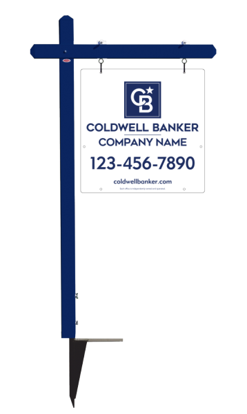 Sign Post And Reflective Office Sign Panel Unit, 24"H X 24"W, 3mm Aluminum Composite