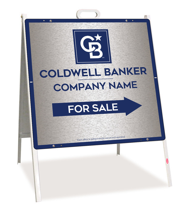 A-Frame And Office For Sale Sign Panel Unit, 24"H X 24"W, Brushed Aluminum Composite