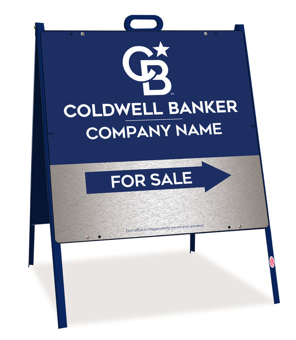 A-Frame And Office For Sale Sign Panel Unit, 24"H X 24"W, Brushed Aluminum Composite