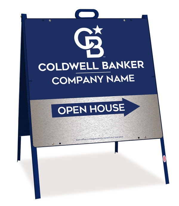 A-Frame And Office Open House Sign Panel Unit, 24"H X 24"W, Brushed Aluminum Composite