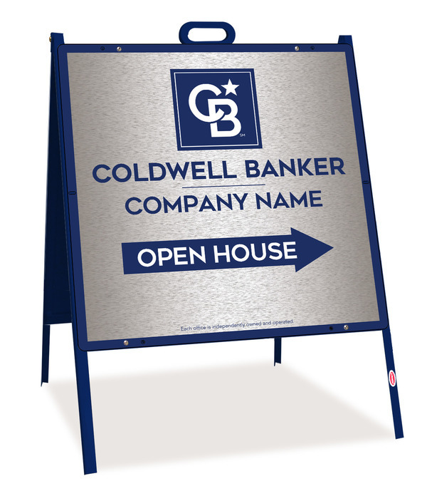 A-Frame And Office Open House Sign Panel Unit, 24"H X 24"W, Brushed Aluminum Composite